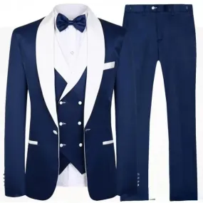 Tailor Made Royal Blue Abito da uomo 2022 Smoking dello sposo Punta risvolto Abiti da uomo migliori Abiti da sposa da uomo (giac