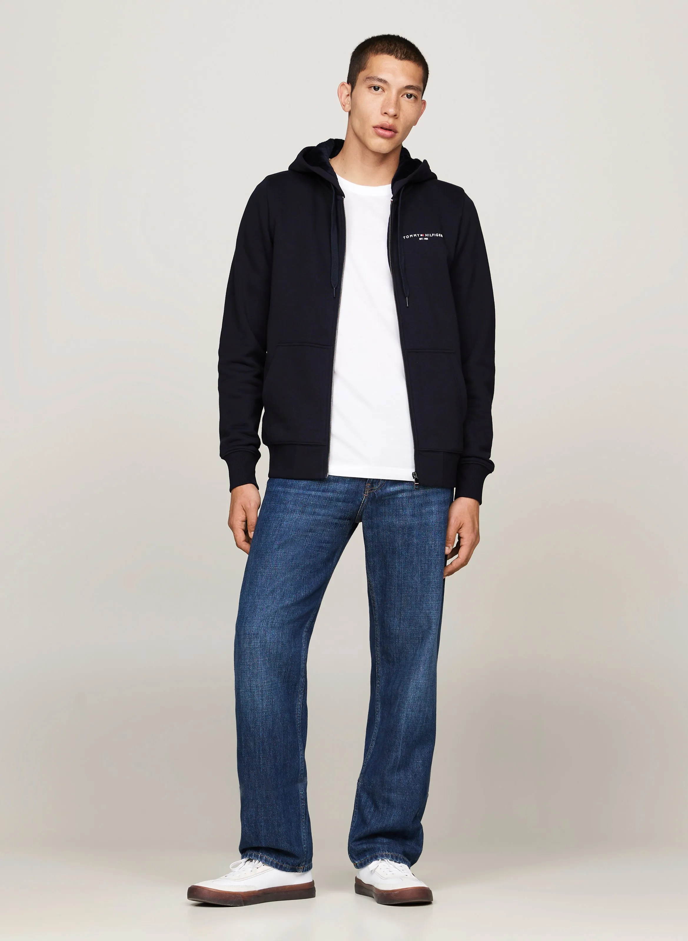  TOMMY HILFIGER   Felpa a girocollo in cotone | Blu