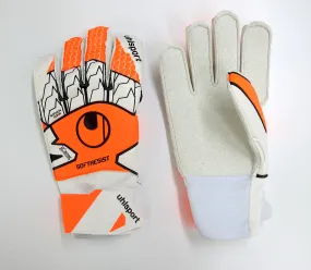 UHLSPORT guanti portiere SOFT RESIST 1011109 01 BIANCO/ARANCIO FLUO luglio 2019