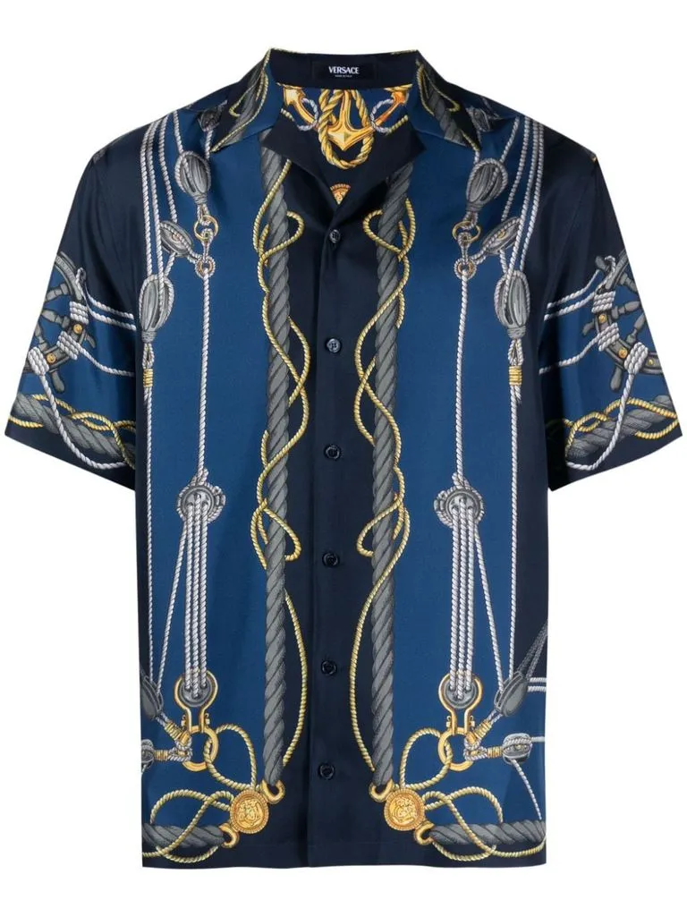 versace Camicia stampa nautica