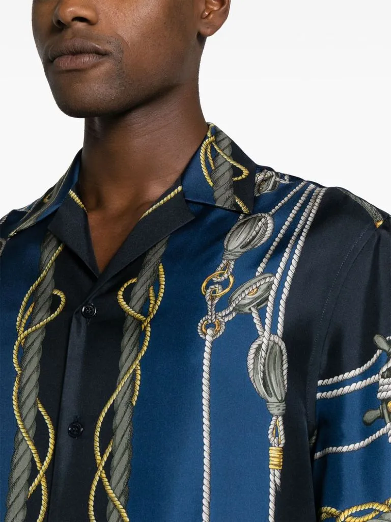 versace Camicia stampa nautica